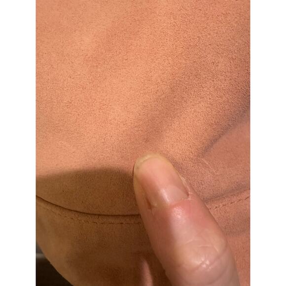 NWT Women’s FRAME Denim The Small Suede Jacket in Flamingo SZ XS - Picture 9 of 9